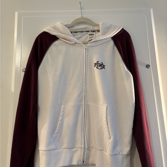 Victoria's Secret Pink Zip Up Hoodie, Size L - Picture 1 of 5